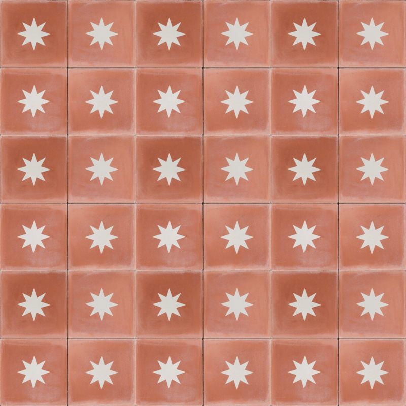 Outdoor Tiles - Mexican Pink Star