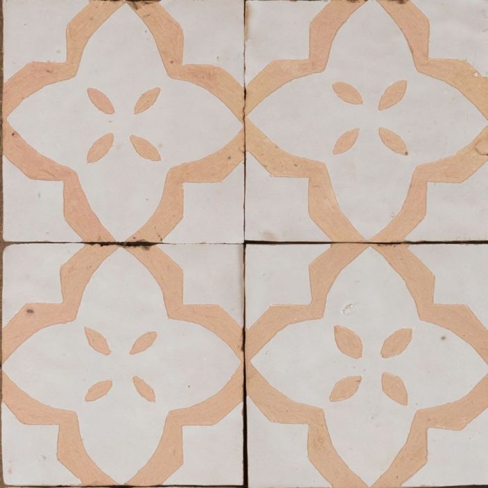 Moroccan Handmade Tiles - Glazed White Lace
