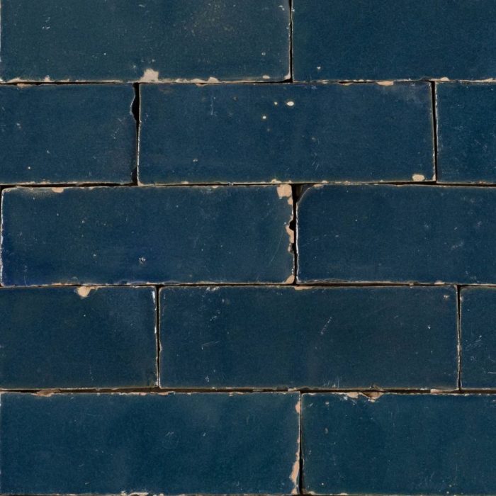 Moroccan Handmade Tiles - Navy Glazed Brick
