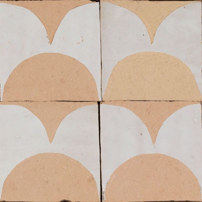 Moroccan Handmade Tiles - White Daisy
