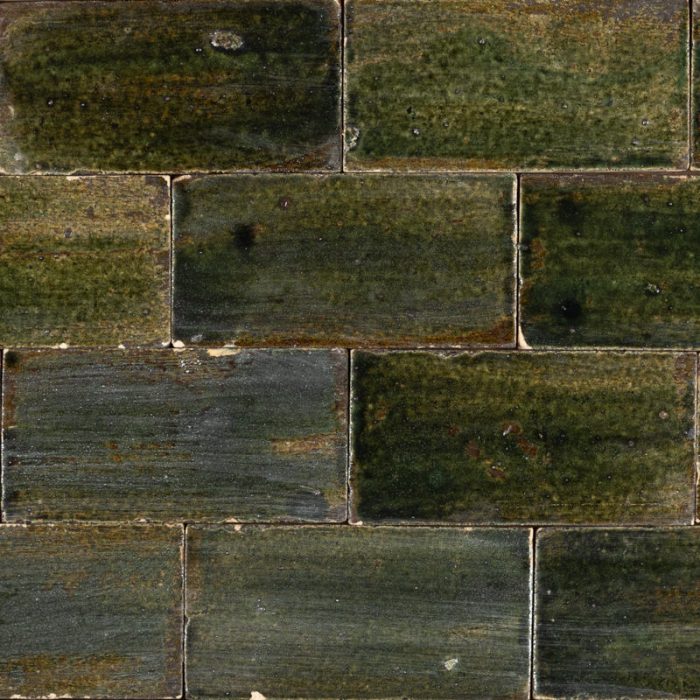 mix of green brick tiles
