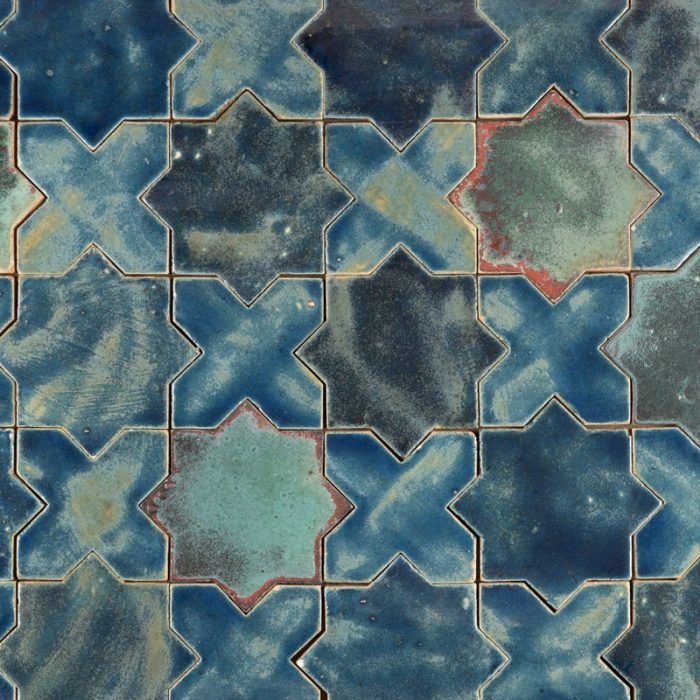 Glazed Feature Tiles - Velvet Blue Glossy Estrella