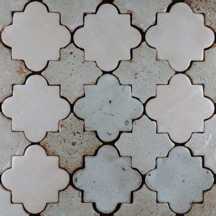 Glazed Feature Tiles - White Blossom