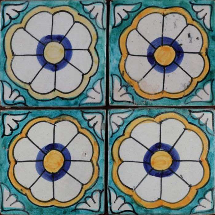 Moroccan Handmade Tiles - White Camellia