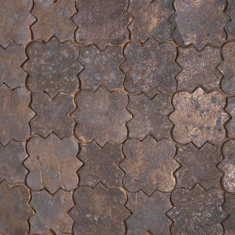 Glazed Feature Tiles - Metal Blossom