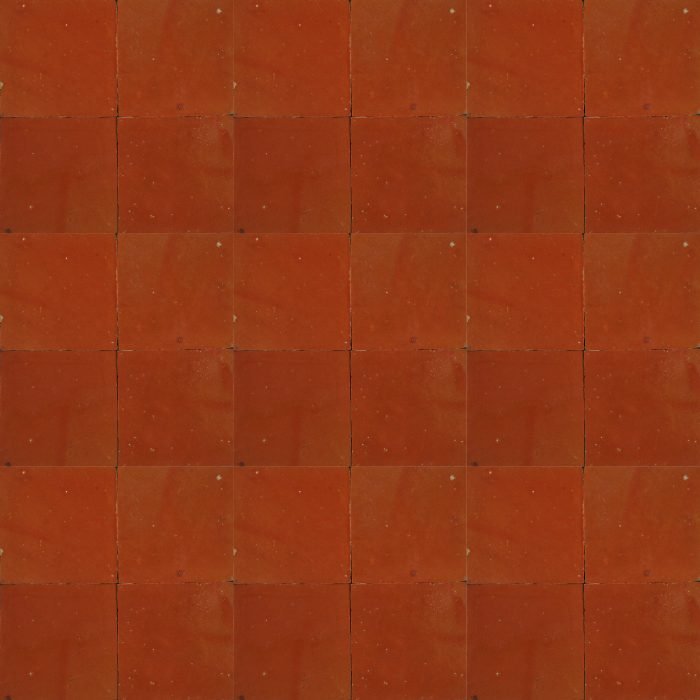 Moroccan Handmade Tiles - Burnt Orange Glazed
