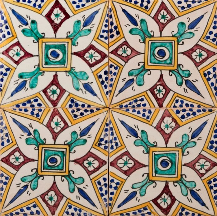 Moroccan Handmade Tiles - Zellige Flower Glazed Large