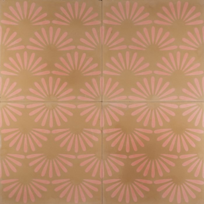 Outdoor Tiles - Pink Peacock