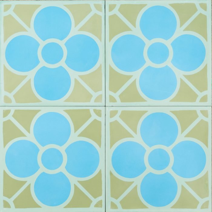 Outdoor Tiles - Blue Frangipani
