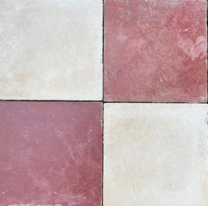 Outdoor Tiles - Rust and White Antique