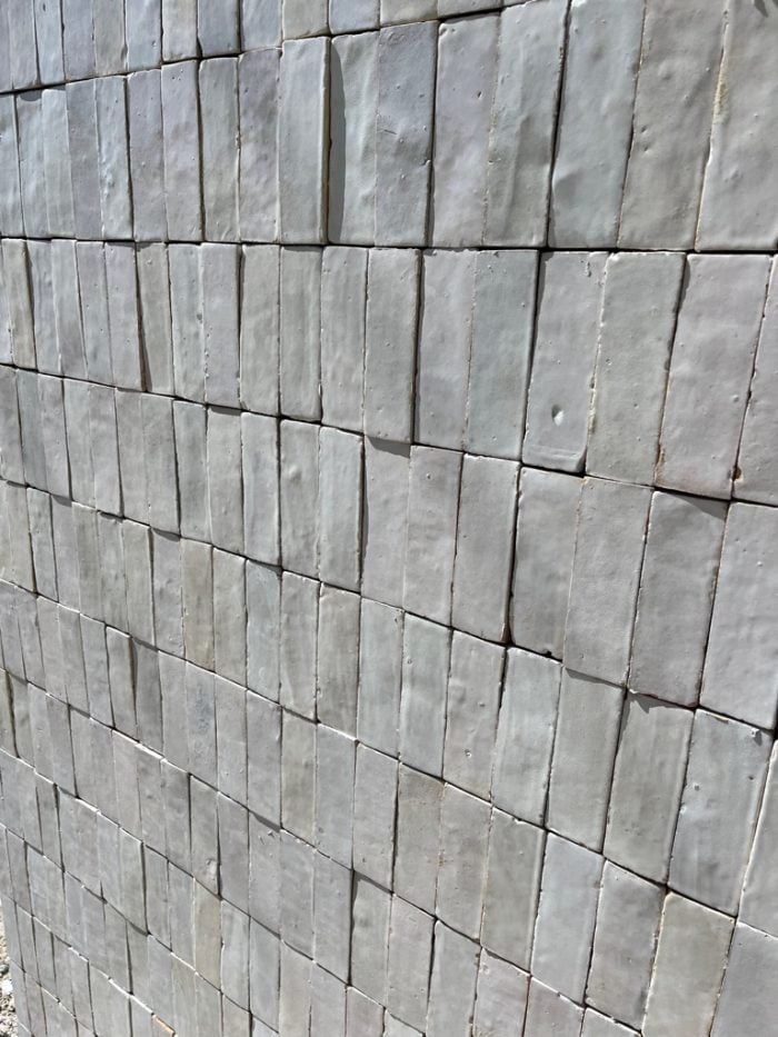 Moroccan Handmade Tiles - White Glazed Brick