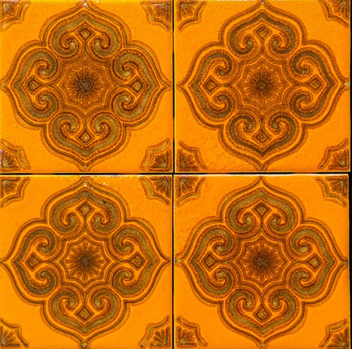 Glazed Feature Tiles - Burning Sun - Vintage