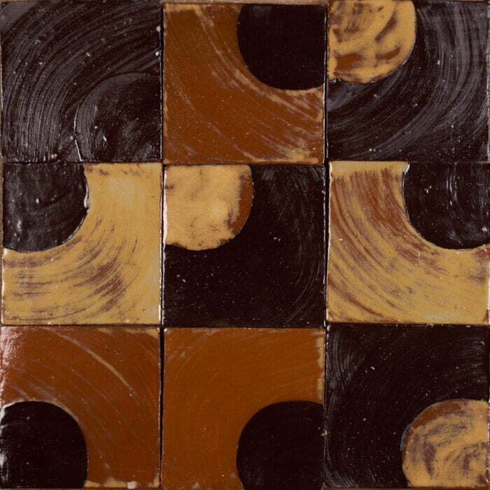 Glazed Feature Tiles - Chocolate Waves