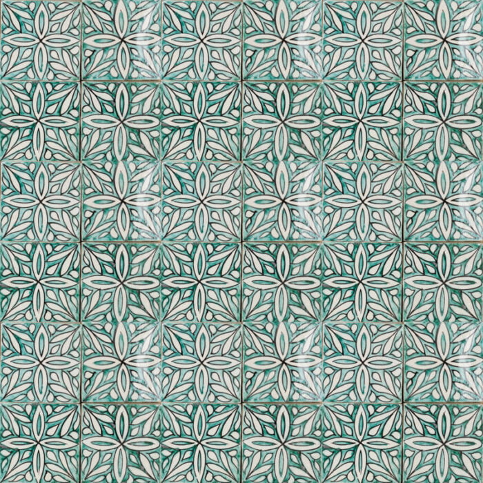 Moroccan Handmade Tiles - Glazed Safi Green Large