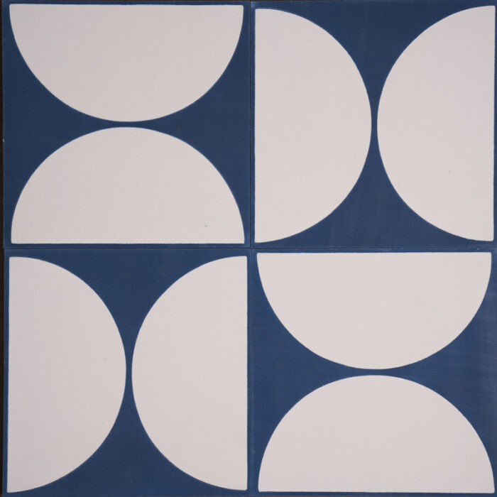 Designer Encaustic Tiles - Midnight Blue La Luna