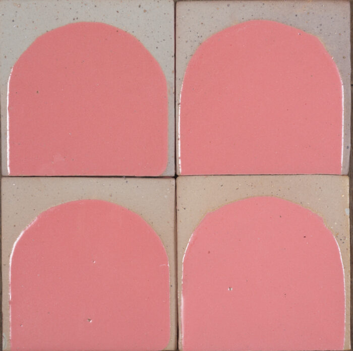 Glazed Feature Tiles - Pink Caves